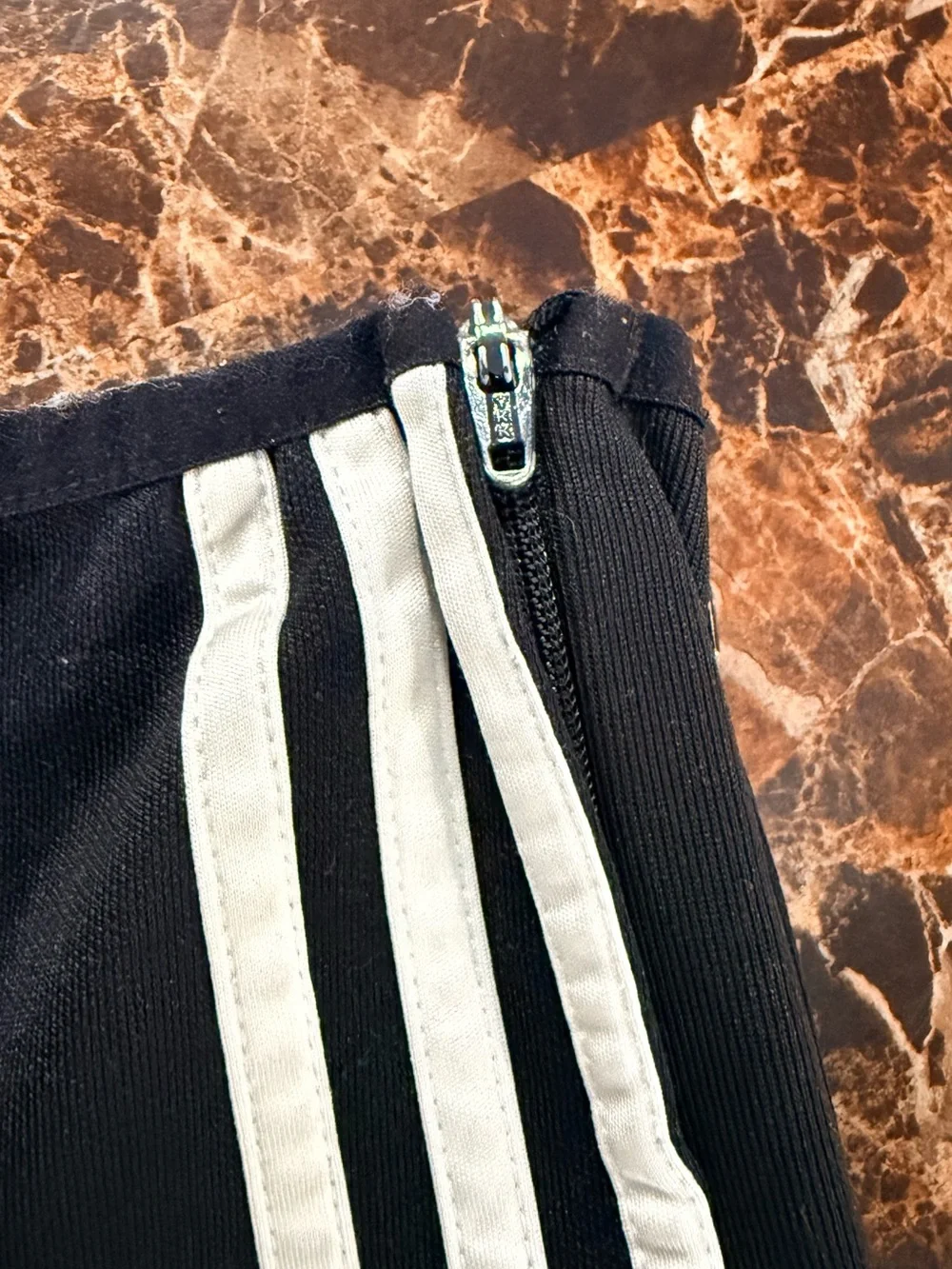 adidas Black Joggers with White Stripes and Logo